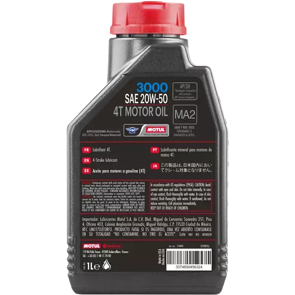 Aceite Motul 3000 4t 20w50