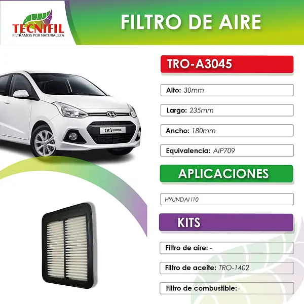 Filtro Tro-A3045 (Hyundai I10)